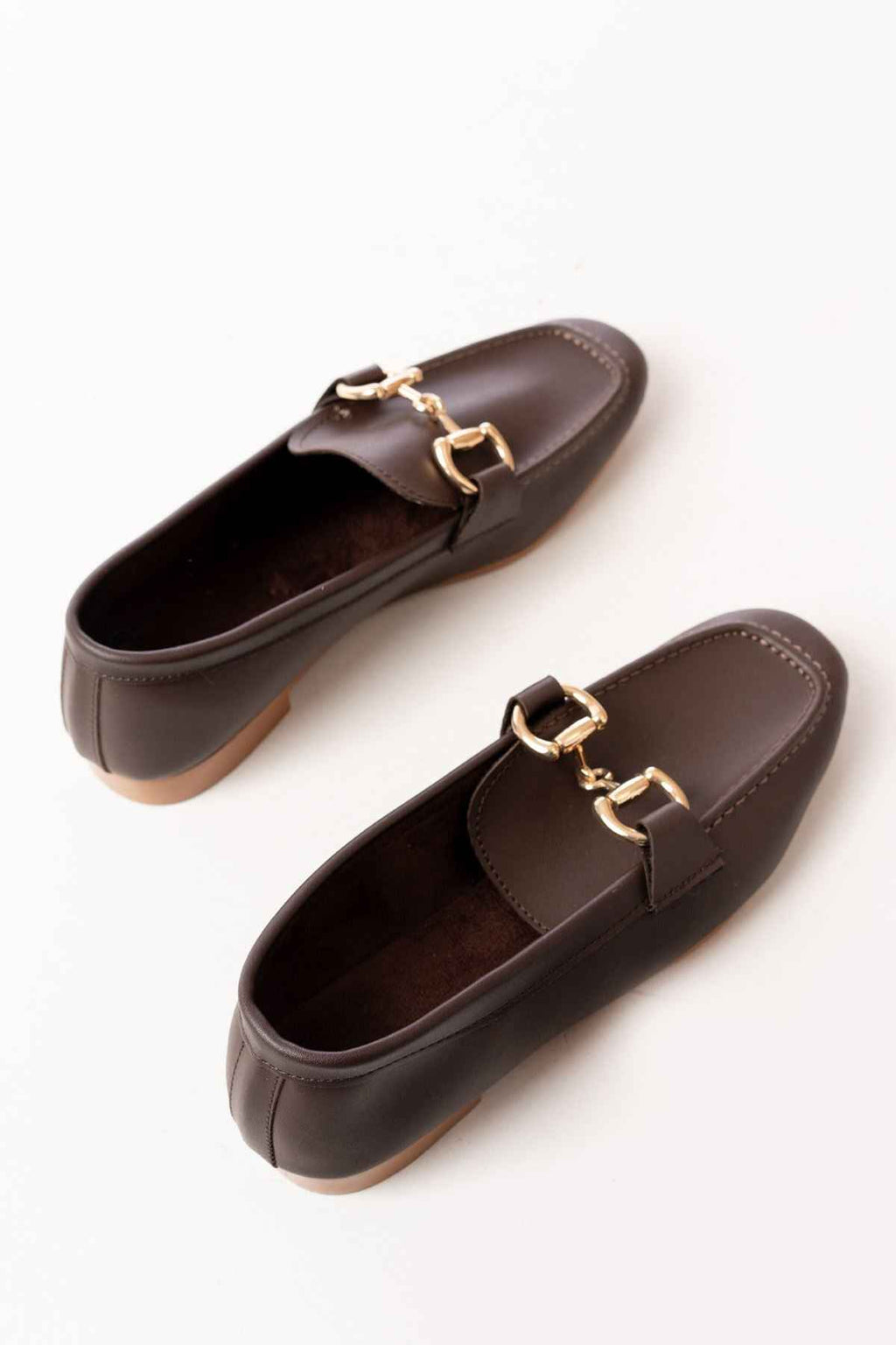 Ayakkabı Aşkı 303 Kahverengi Toka Aksesuarlı Günlük Kadın Babet