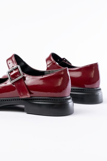 Ayakkabı Aşkı Bordo Rugan Günlük Bayan Ayakkabı