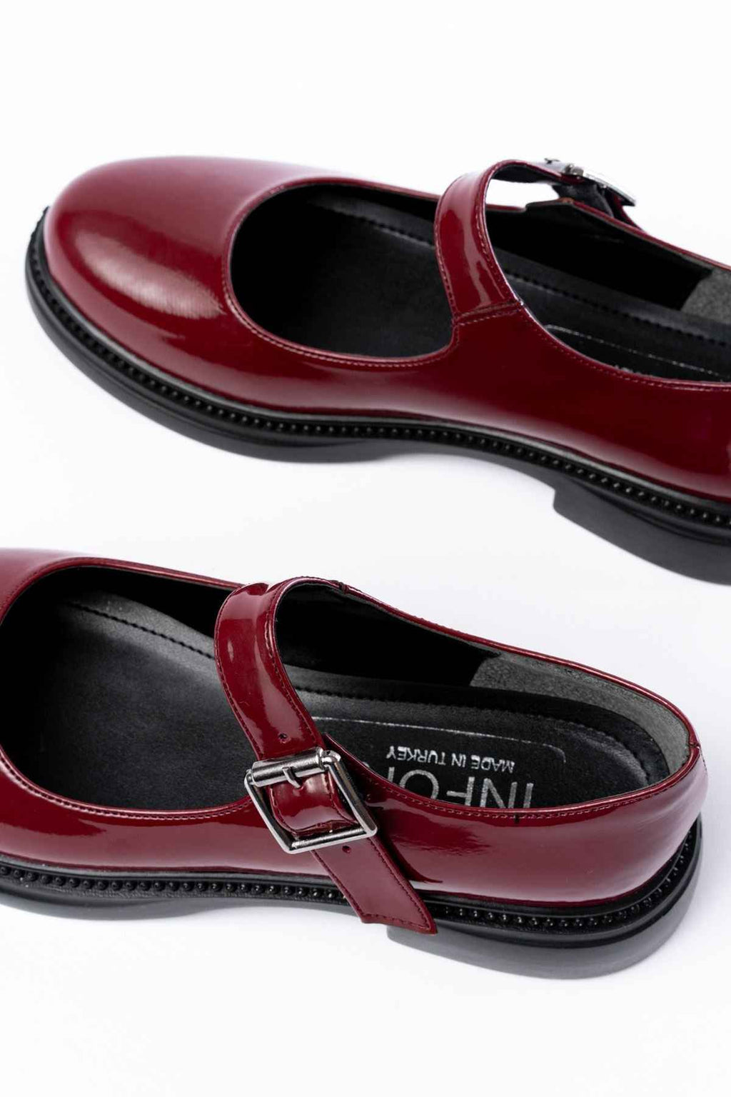 Ayakkabı Aşkı Ysn-4444 Bordo Rugan Günlük Bayan Ayakkabı