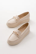 Ayakkabı Aşkı İNF-15-01 Bej Taş Aksesuarlı Günlük Kadın Ayakkabı - Ayakkabı Aşkı