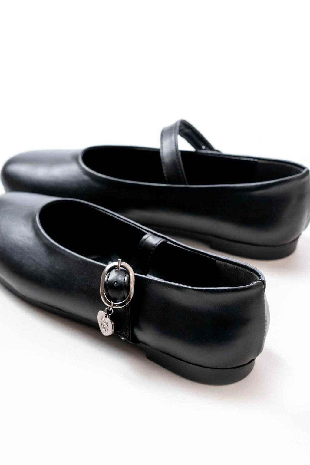 Ayakkabı Aşkı Inf-324 Siyah Baretli Tokalı Günlük Kadın Babet