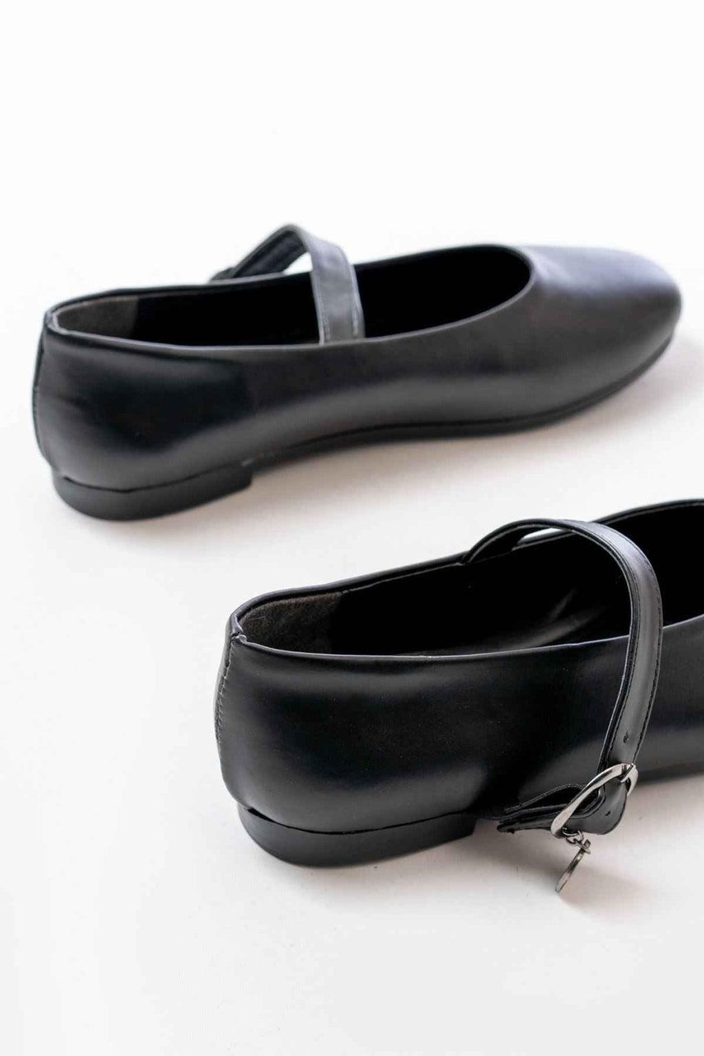 Ayakkabı Aşkı Inf-324 Siyah Baretli Tokalı Günlük Kadın Babet