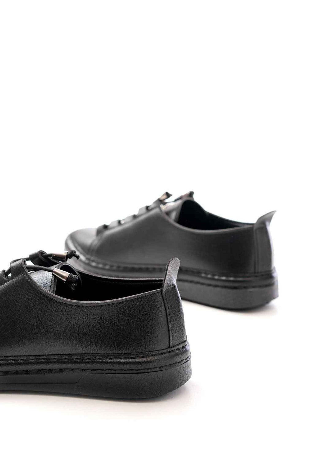 Ayakkabı Aşkı Mk-9026 Siyah Bağcıklı  Taş Aksesuarlı Günlük Spor Ayakkabı