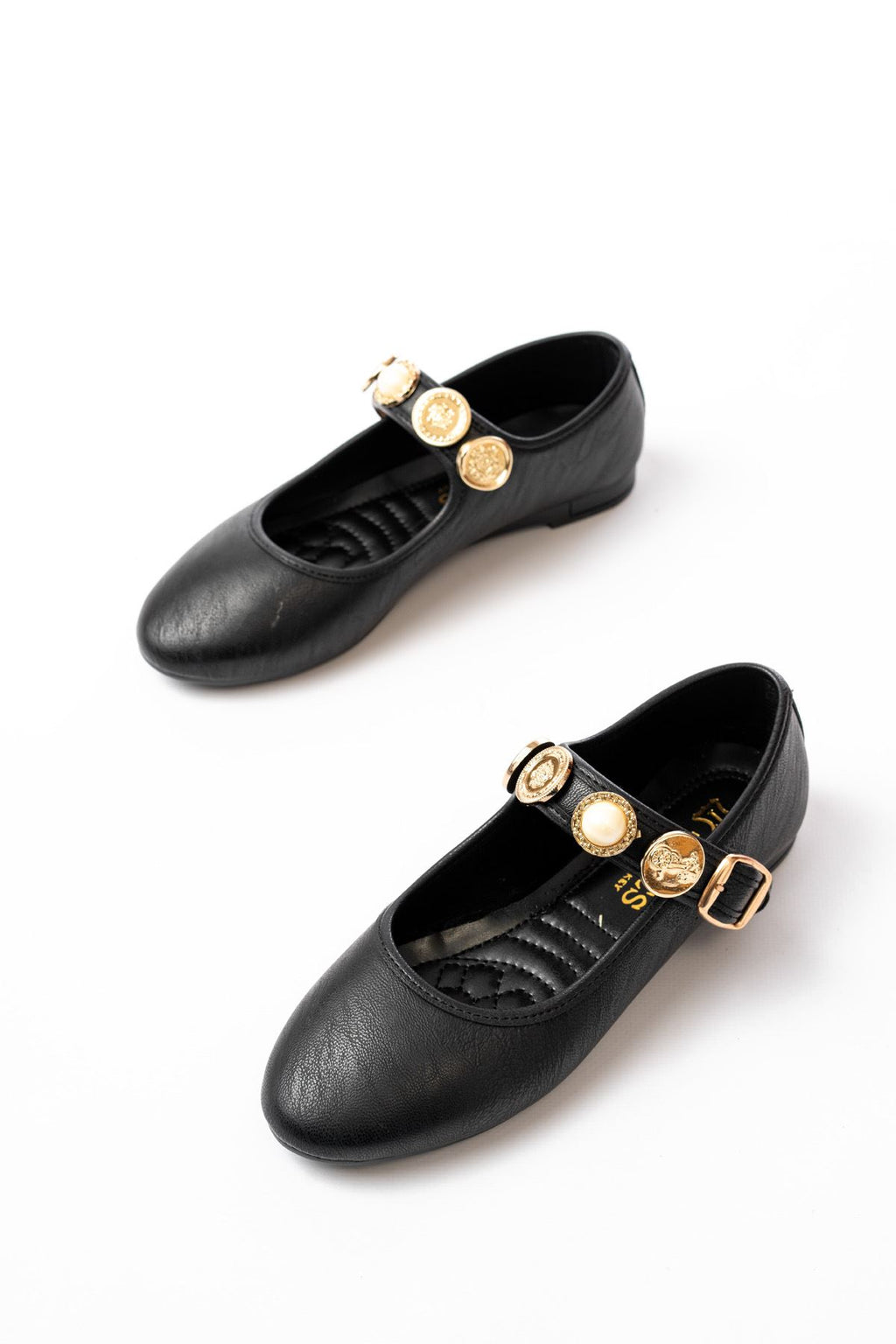 Ayakkabı Aşkı İNF-6363 Siyah Baret Tokalı Günlük Bayan Ayakkabı - Ayakkabı Aşkı