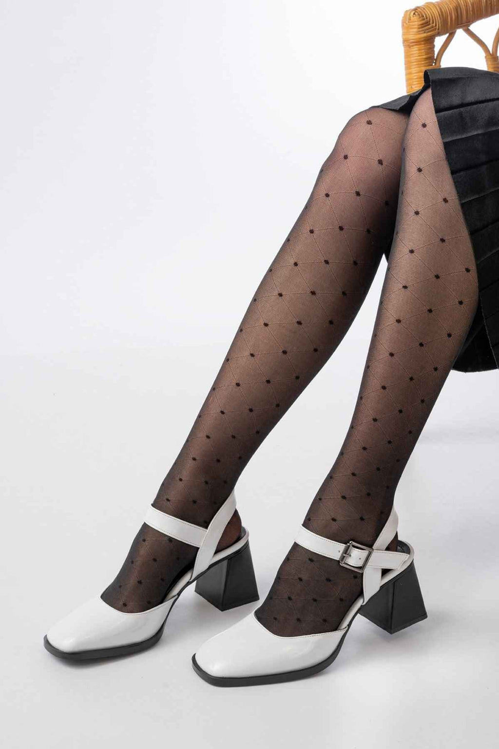 Ayakkabı Aşkı Inf-40450 Beyaz Rugan Günlük Arkası Açık Topuklu Bayan Ayakkabı