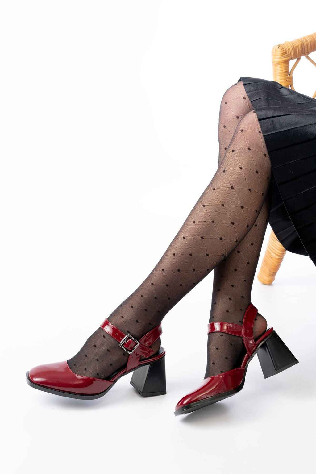 Ayakkabı Aşkı Inf-40450 Bordo Rugan Günlük Arkası Açık Topuklu Bayan Ayakkabı