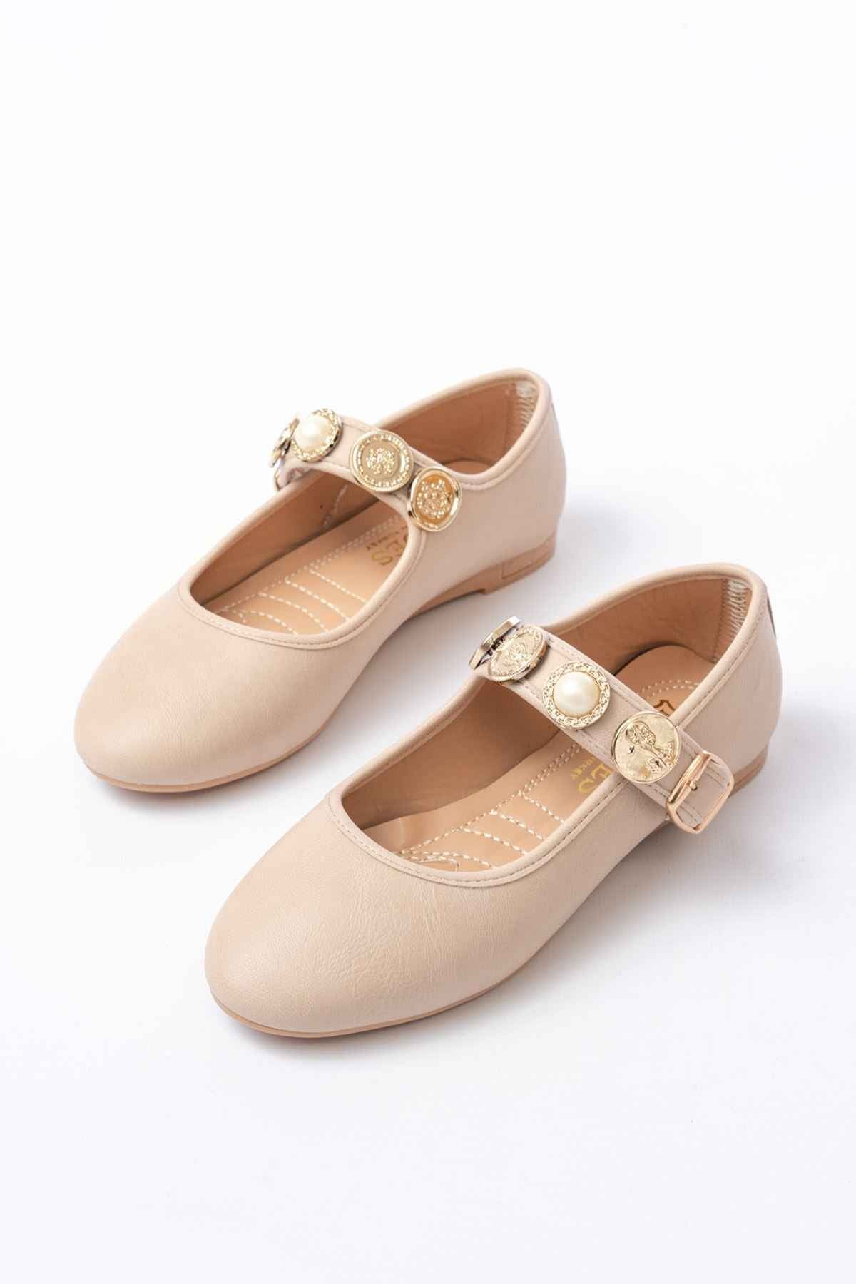 Ayakkabı Aşkı Inf-6363  Nut Baret Tokalı Günlük Bayan Ayakkabı