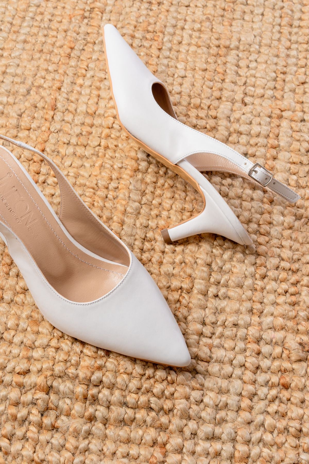 Ayakkabı Aşkı Beyaz Günlük 7 cm Topuklu Kadın Ayakkabı