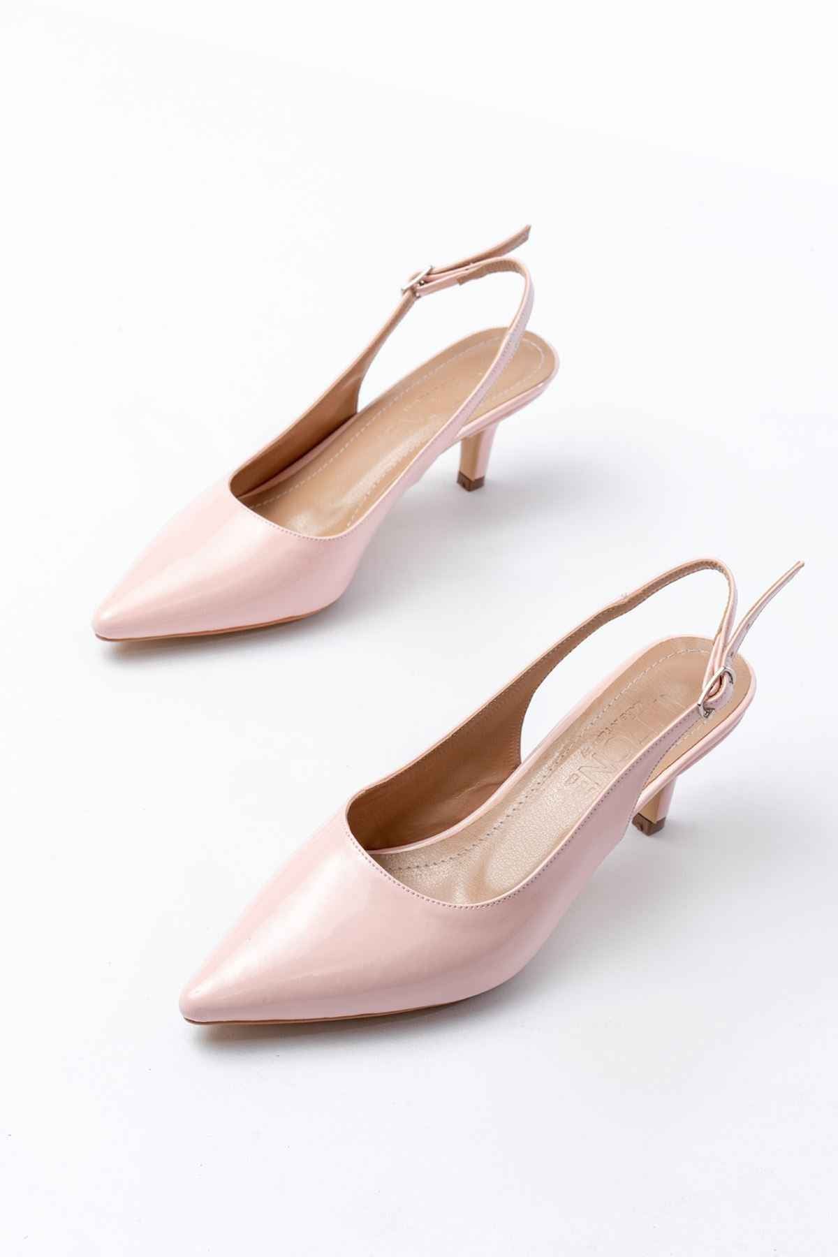 Ayakkabı Aşkı St-1152 Pembe Rugan Günlük 7 Cm Topuklu Kadın Ayakkabı
