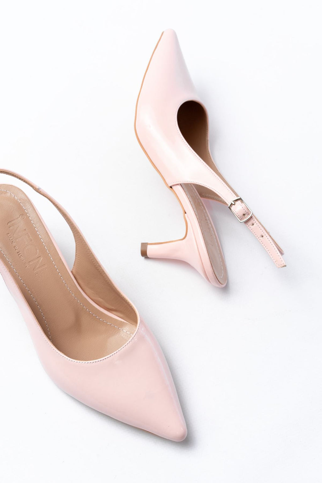 Ayakkabı Aşkı Pembe Rugan Günlük 7 cm Topuklu Kadın Ayakkabı - Ayakkabı Aşkı