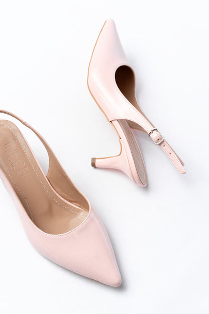 Ayakkabı Aşkı Pembe Rugan Günlük 7 cm Topuklu Kadın Ayakkabı