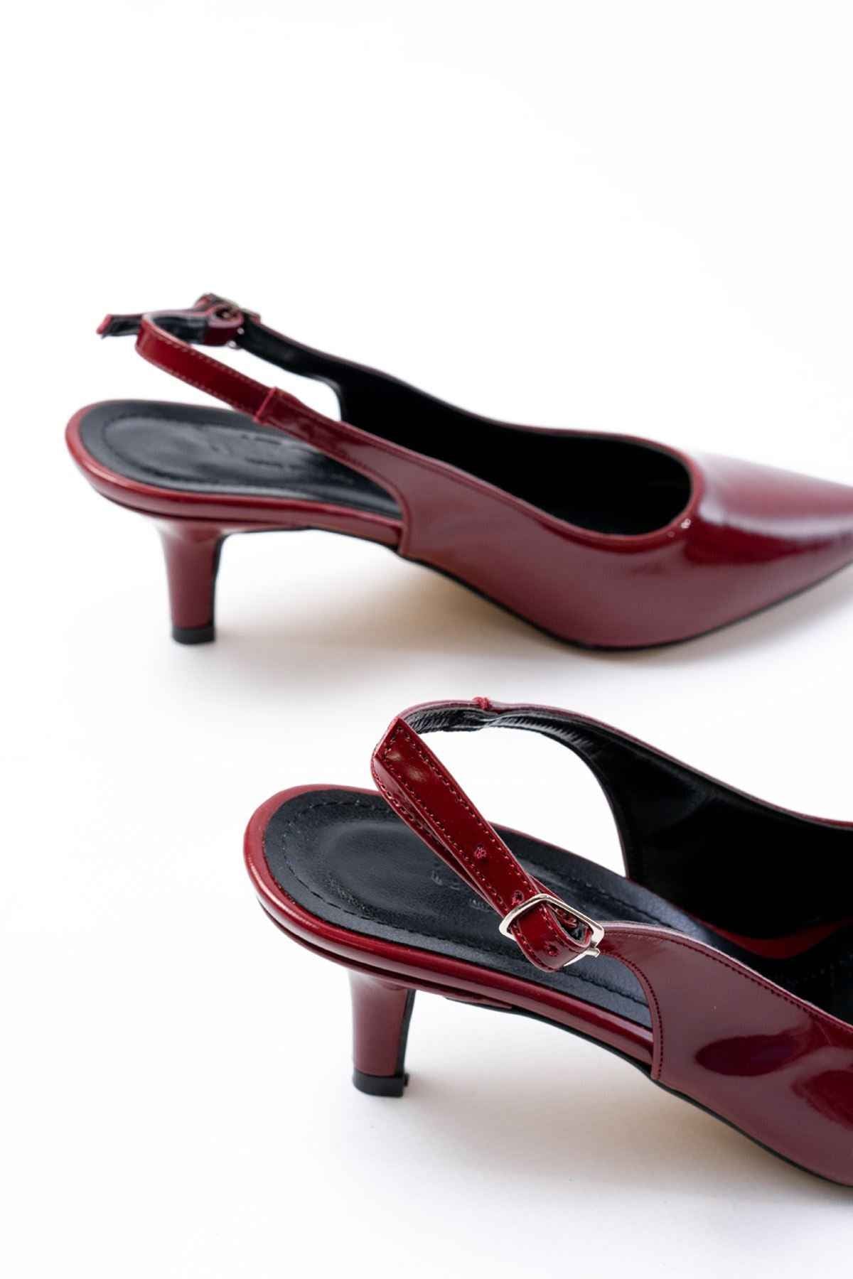 Ayakkabı Aşkı St-1152 Bordo Rugan Günlük 7 Cm Topuklu Kadın Ayakkabı
