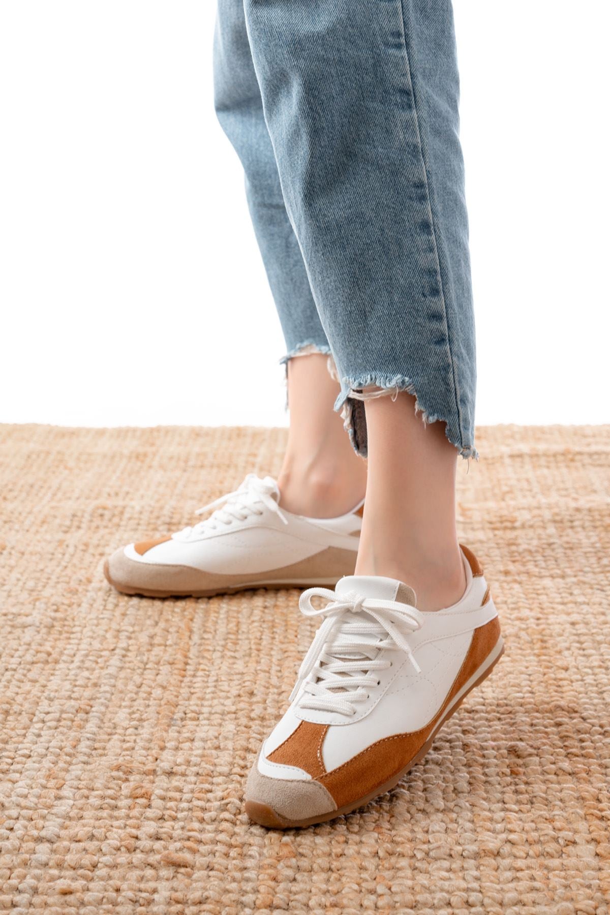 Ayakkabı Aşkı Taba Garni İnce Taban Günlük Spor Ayakkabı