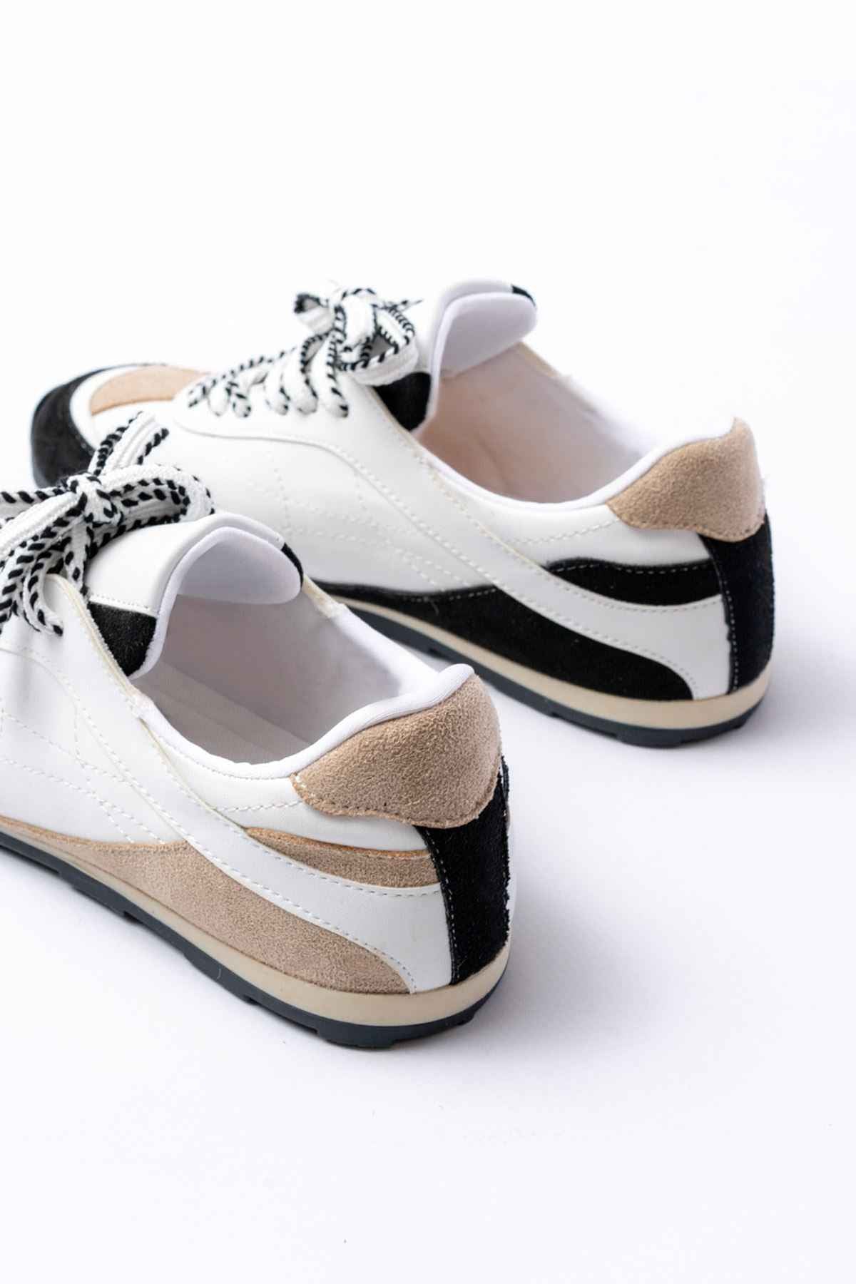 Ayakkabı Aşkı Rs-02 Beyaz Garni Ince Taban Günlük Spor Ayakkabı