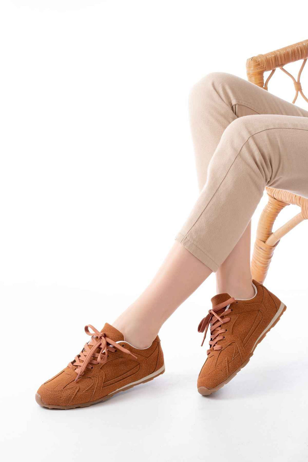 Ayakkabı Aşkı Rs-01 Taba Süet Ince Taban Günlük Spor Ayakkabı