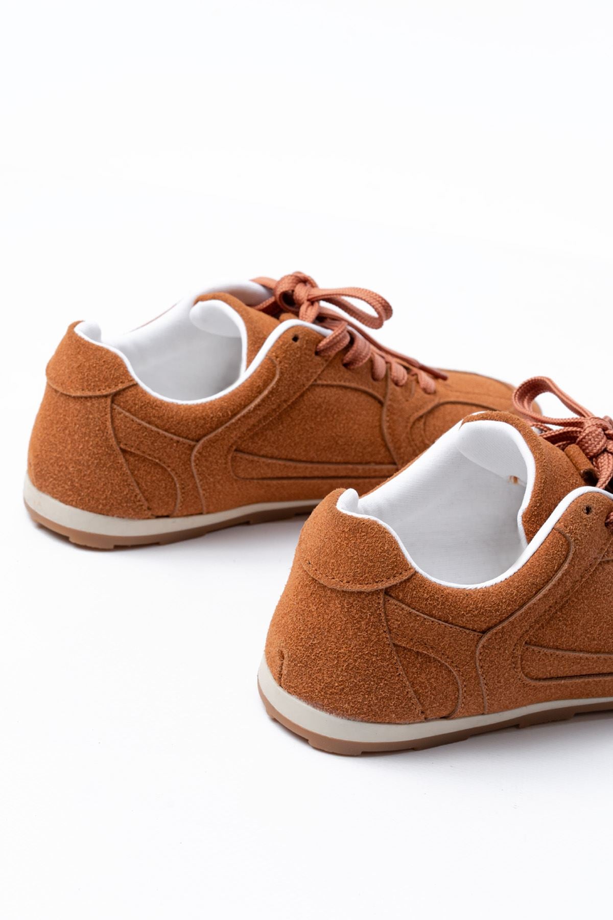 Ayakkabı Aşkı Taba Süet İnce Taban Günlük Spor Ayakkabı