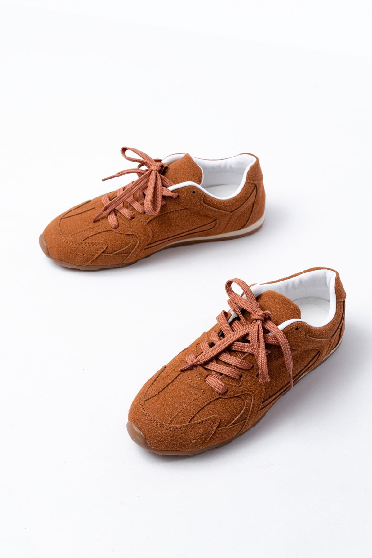 Ayakkabı Aşkı Taba Süet İnce Taban Günlük Spor Ayakkabı