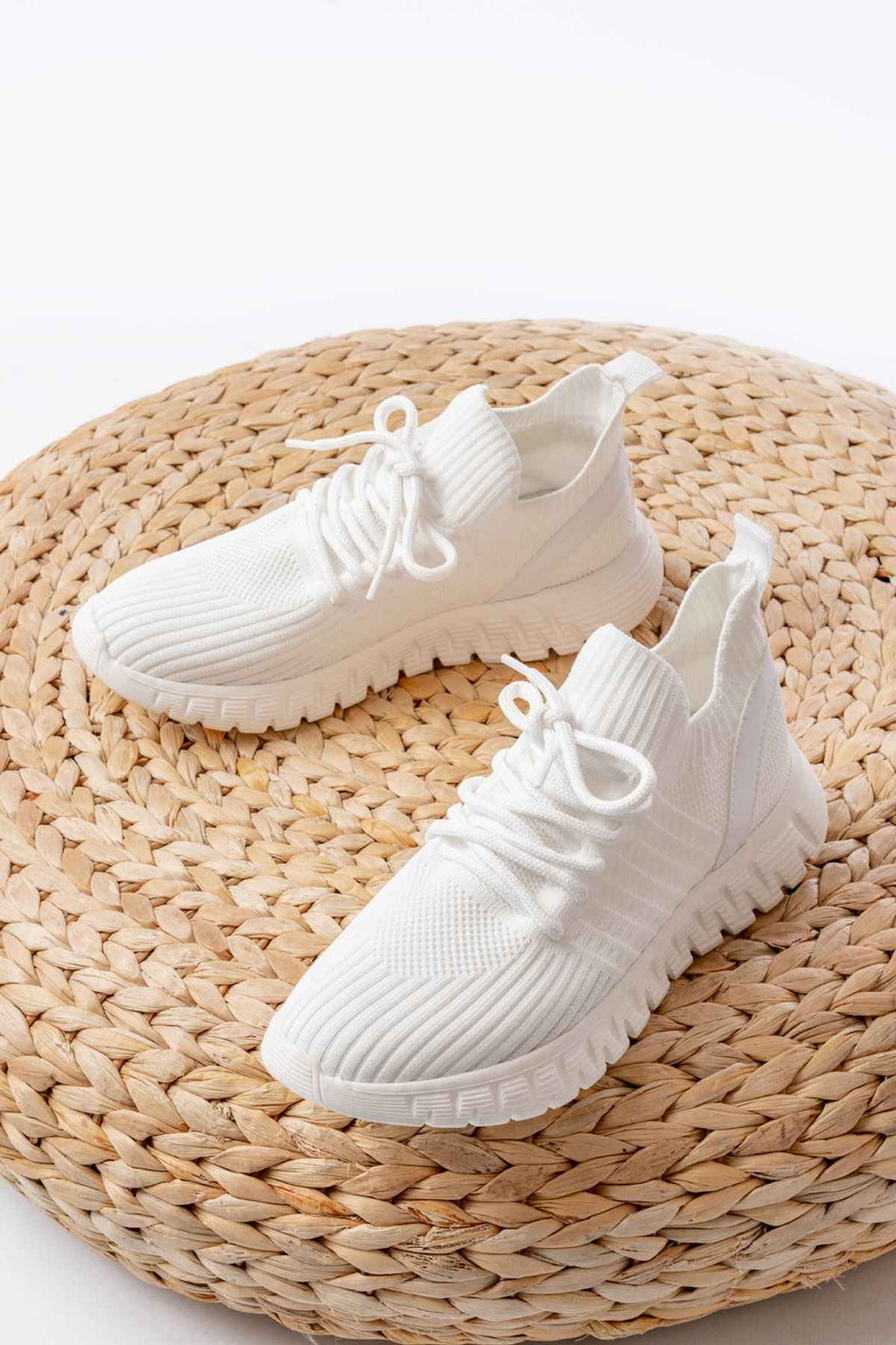 Ayakkabı Aşkı Dm-501 Beyaz Bağcıklı Failon Taban Günlük Spor Ayakkabı
