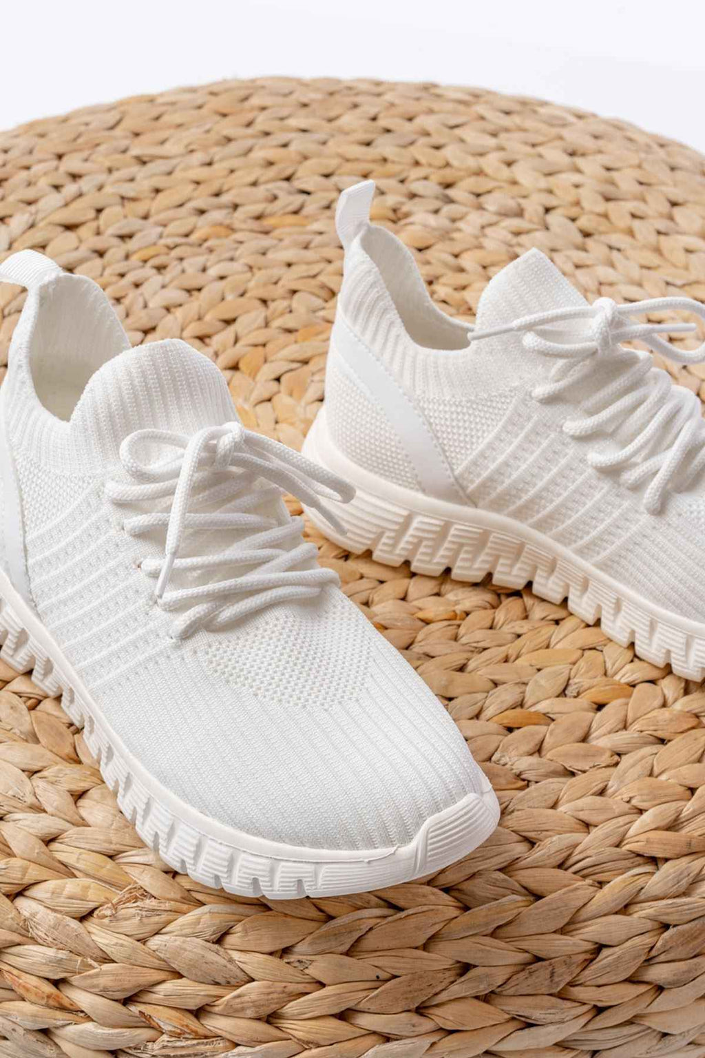 Ayakkabı Aşkı Dm-501 Beyaz Bağcıklı Failon Taban Günlük Spor Ayakkabı