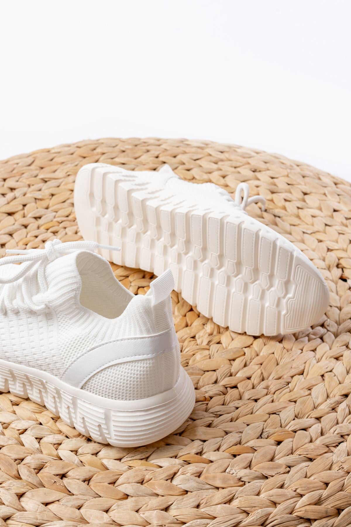 Ayakkabı Aşkı Beyaz Bağcıklı Failon Taban Günlük Spor Ayakkabı