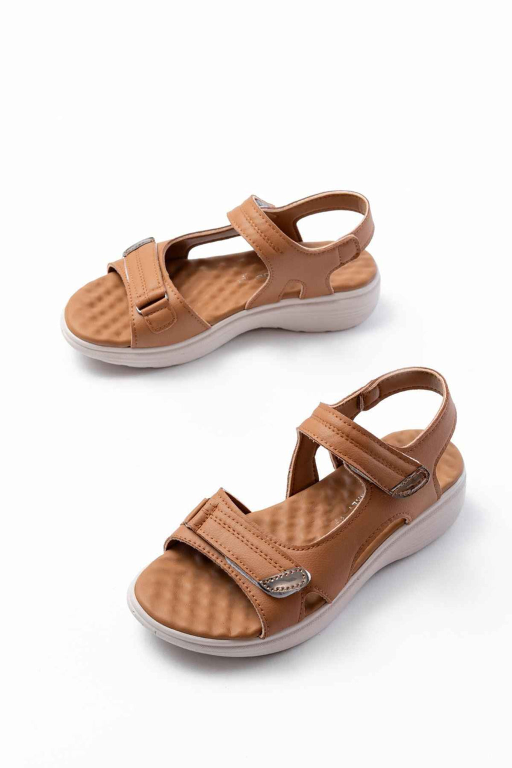 Ayakkabı Aşkı Dm-363  Taba Baret Cırtlı Dikişli Günlük Kadın Sandalet