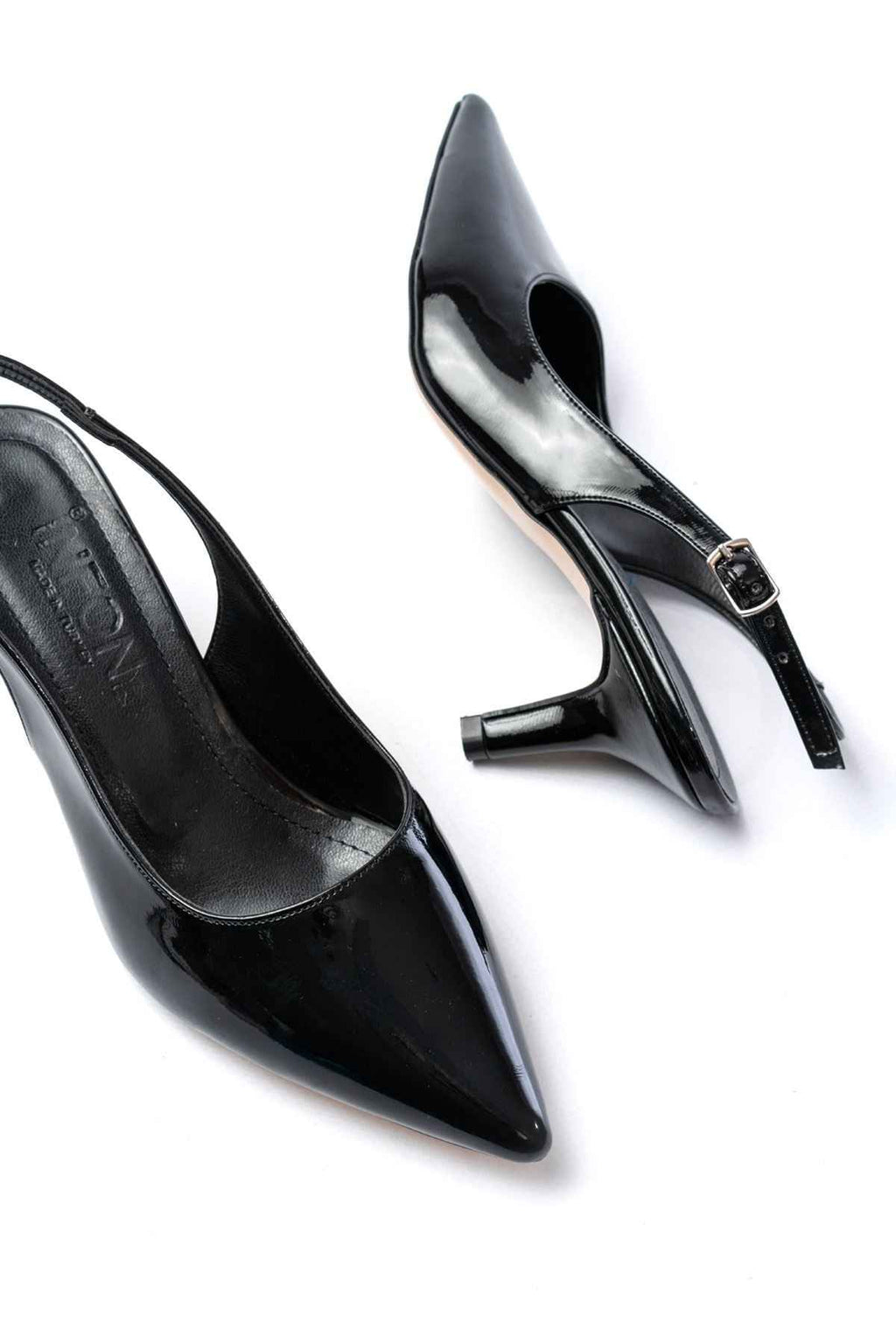 Ayakkabı Aşkı St-1152 Siyah Rugan Günlük 7 Cm Topuklu Kadın Ayakkabı