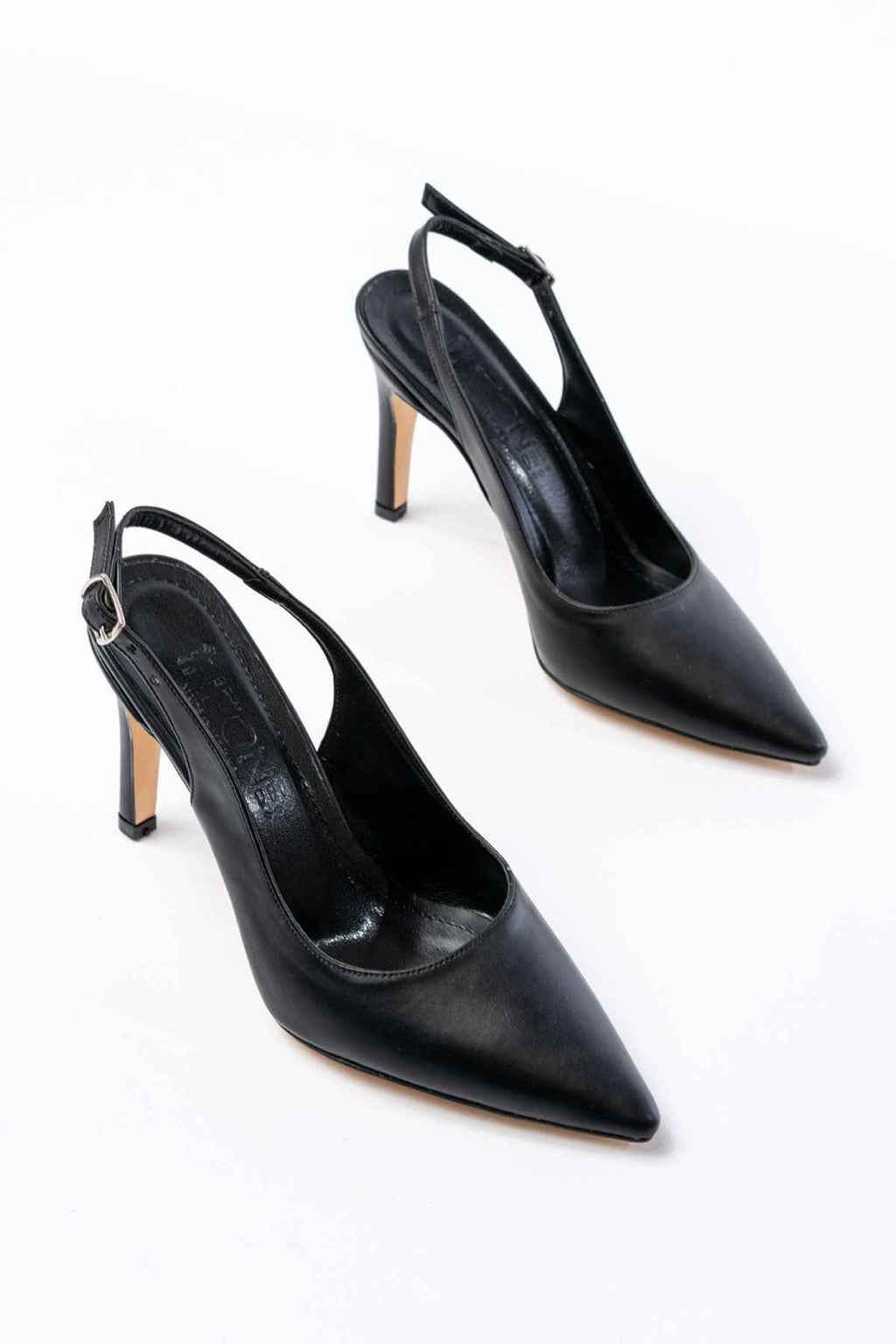 Ayakkabı Aşkı St-1153 Siyah Günlük Arkası Açık 9 Cm Topuklu Kadın Ayakkabı