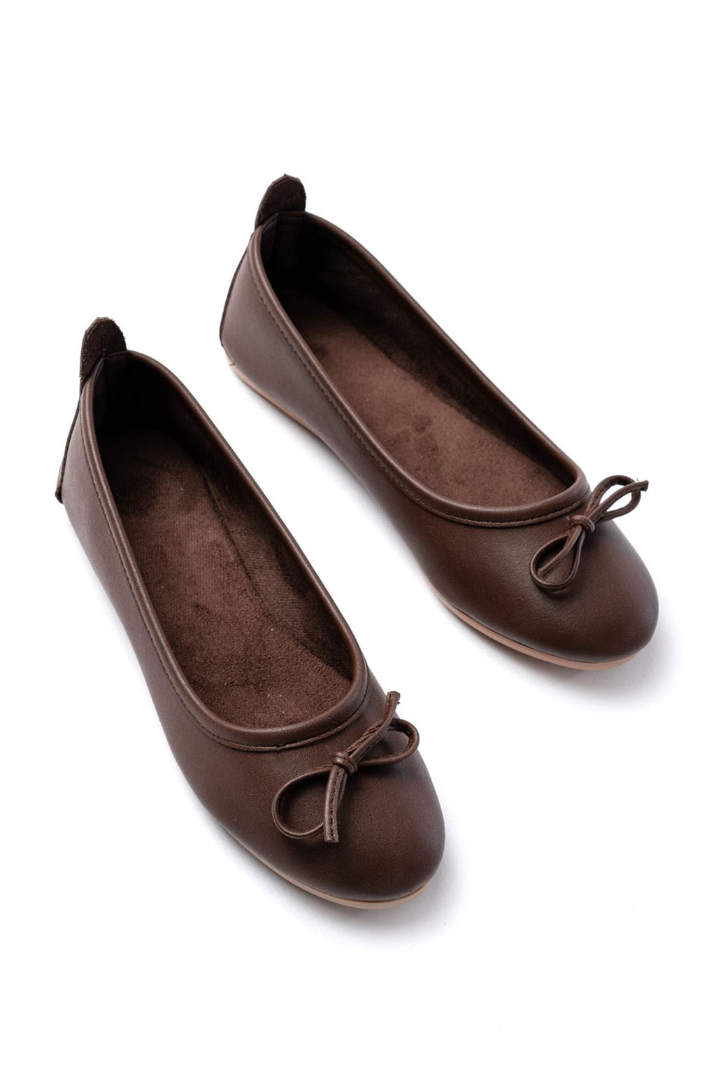 Ayakkabı Aşkı 6101 Kahve Günlük Fiyonklu Kadın Babet - Ayakkabı Aşkı