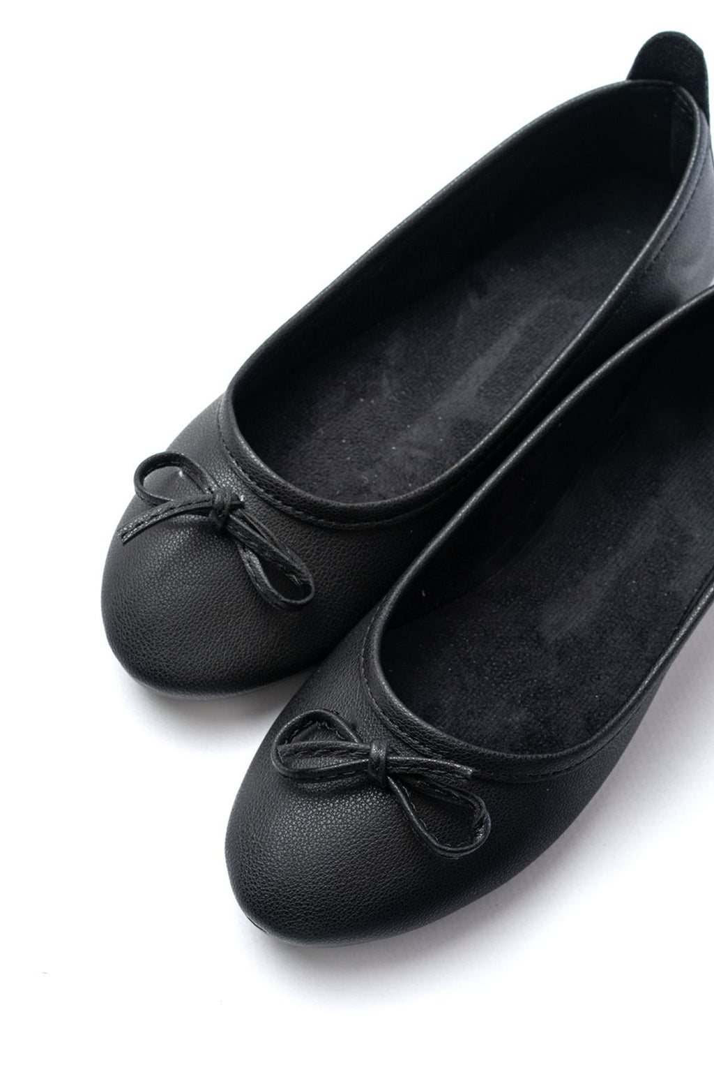 Ayakkabı Aşkı 6101 Siyah Günlük Fiyonklu Kadın Babet - Ayakkabı Aşkı