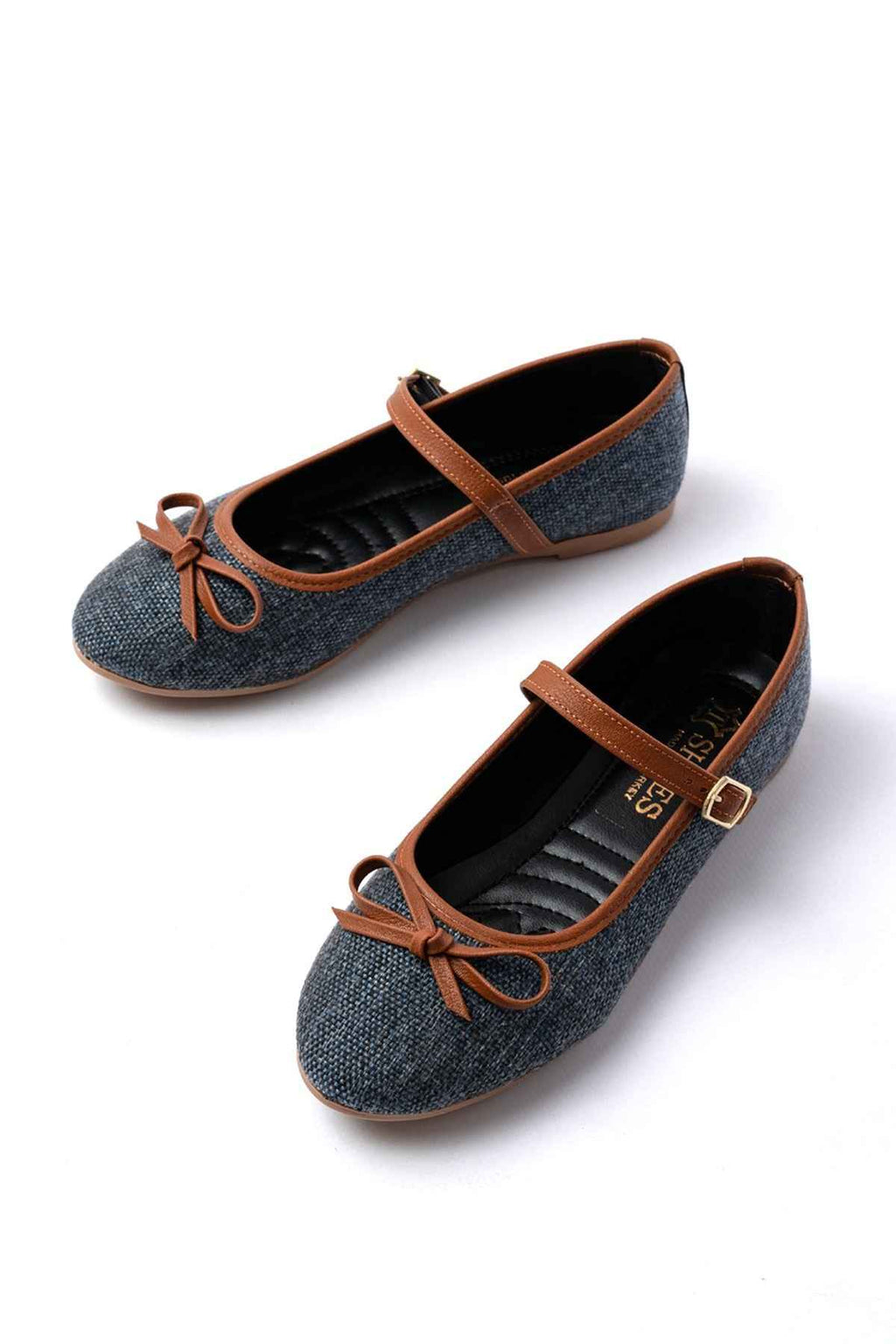 Ayakkabı Aşkı 6321 Laci Keten Günlük Baret Tokalı Bayan Babet