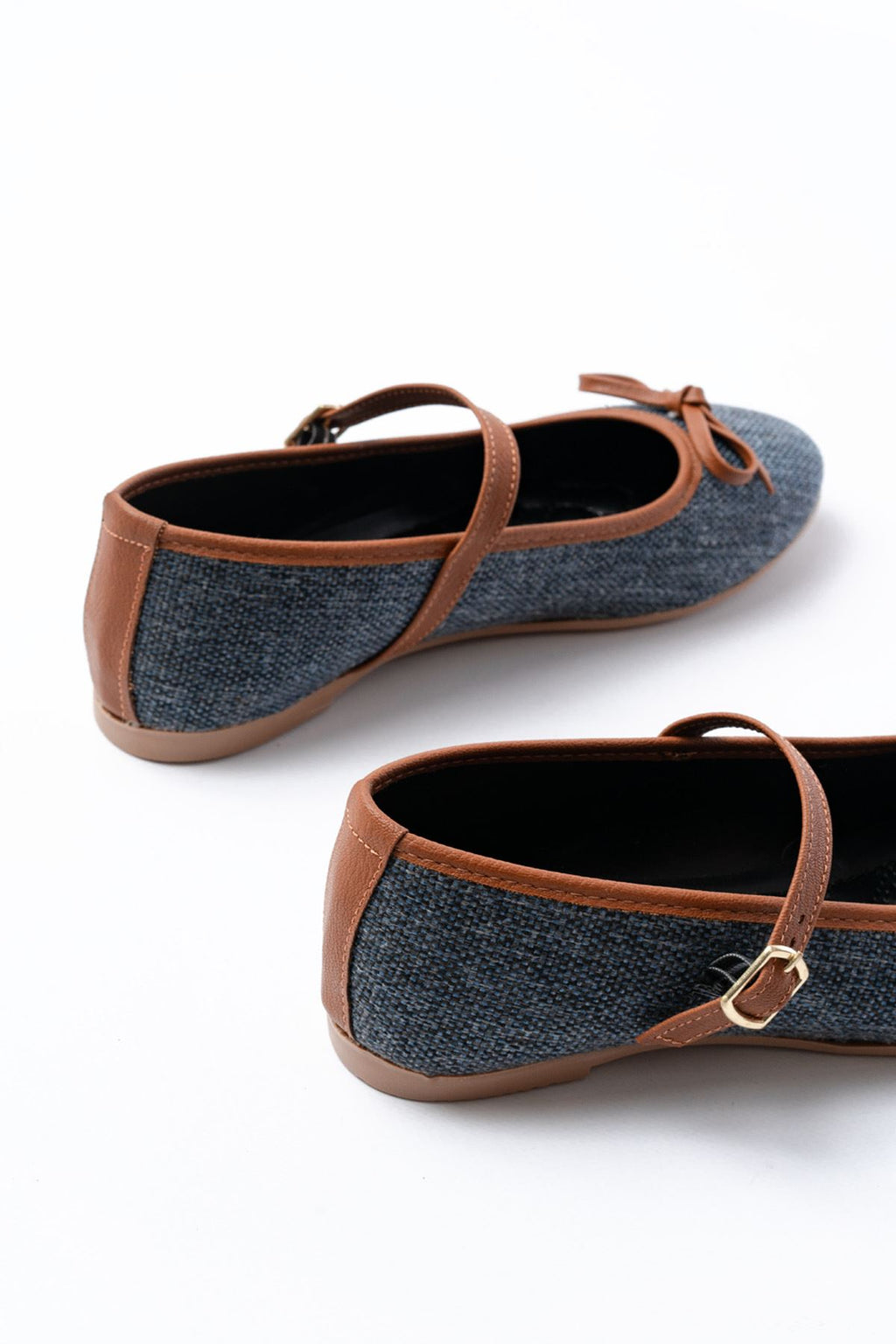 Ayakkabı Aşkı 6321 Laci Keten Günlük Baret Tokalı Bayan Babet - Ayakkabı Aşkı