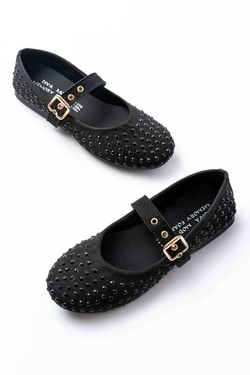 Ayakkabı Aşkı Dm-6020 Siyah Troklu Baret Tokalı Günlük Kadın Babet
