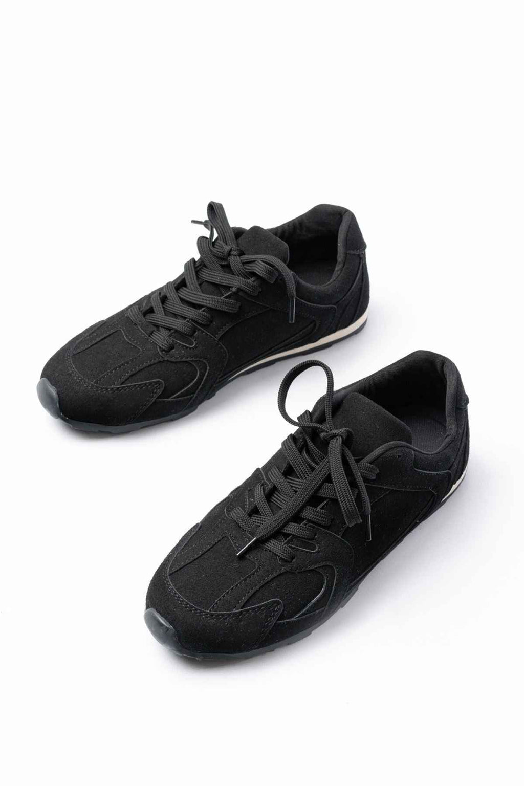 Ayakkabı Aşkı Rs-01 Siyah Süet Ince Taban Günlük Spor Ayakkabı