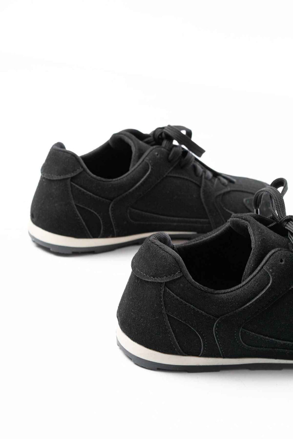 Ayakkabı Aşkı Rs-01 Siyah Süet Ince Taban Günlük Spor Ayakkabı
