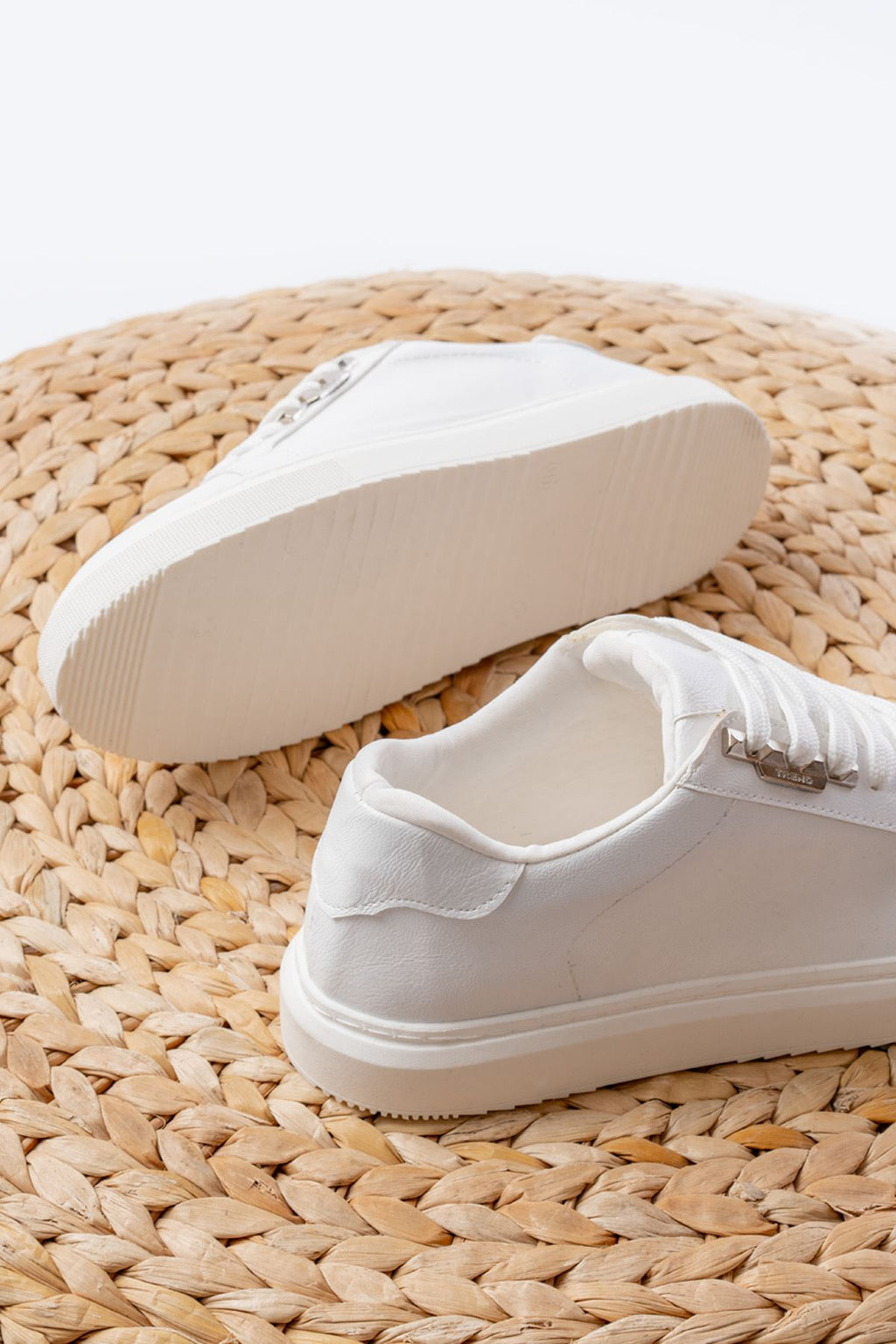 Ayakkabı Aşkı Beyaz Bağcıklı Taban Dikişli Günlük Kadın Spor - Ayakkabı Aşkı