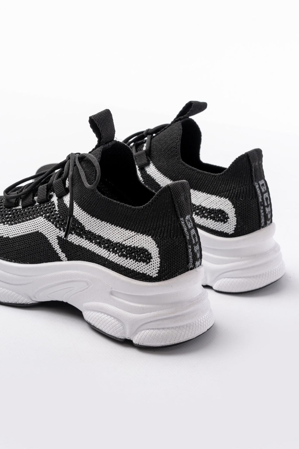 Ayakkabı Aşkı 3001 Siyah Bağcıklı Fileli Günlük Spor Ayakkabı - Ayakkabı Aşkı