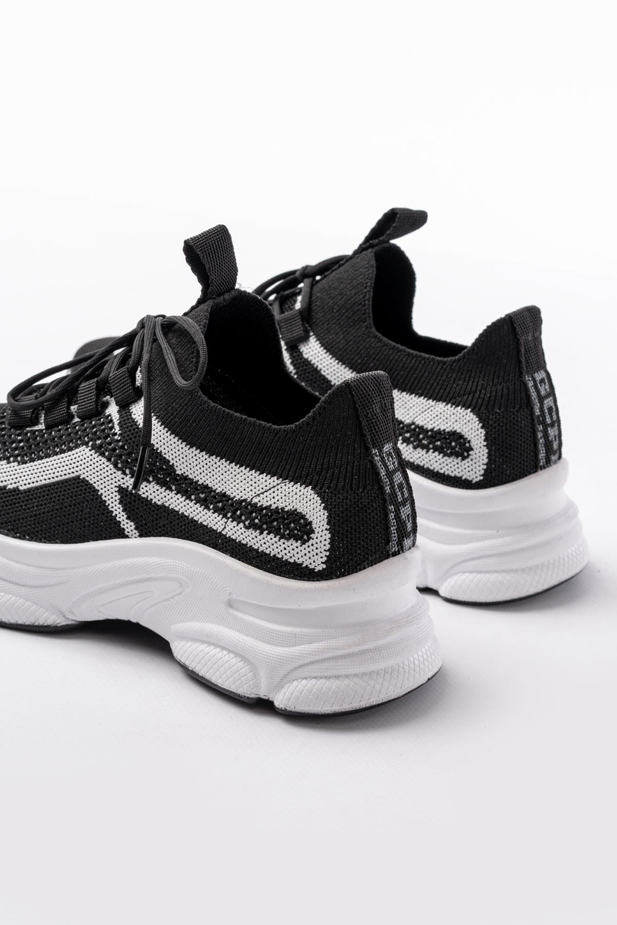 Ayakkabı Aşkı Siyah Bağcıklı Fileli Günlük Spor Ayakkabı