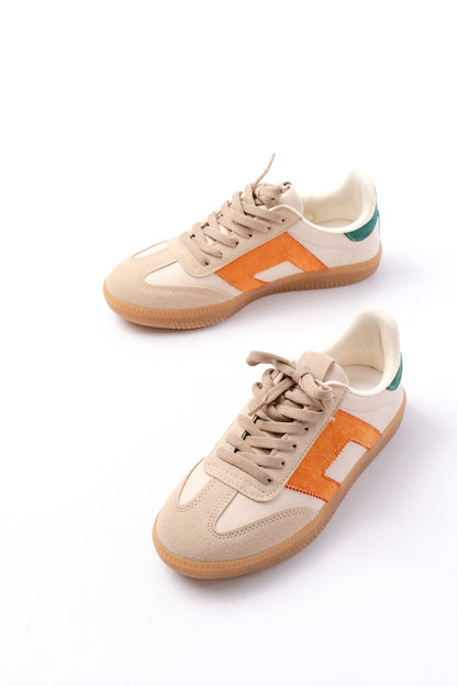 Ayakkabı Aşkı Bej Garni Bağcıklı Termo Taban Günlük Kadın Spor