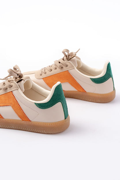 Ayakkabı Aşkı Bej Garni Bağcıklı Termo Taban Günlük Kadın Spor