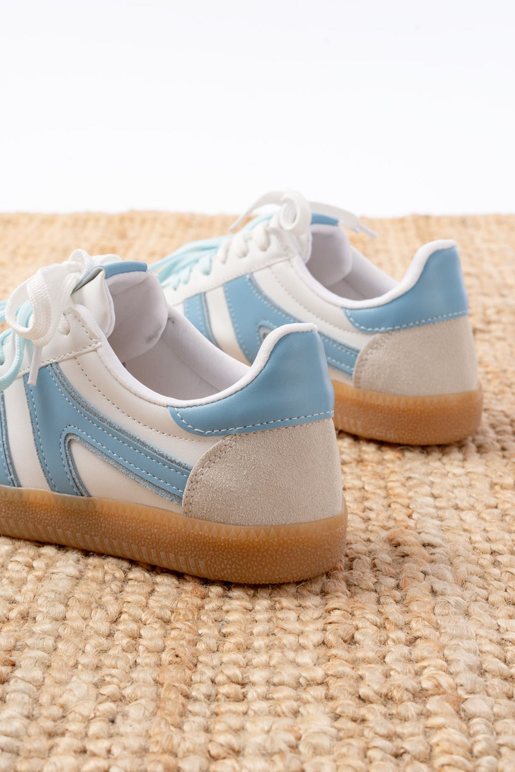 Ayakkabı Aşkı Mavi Garni Bağcıklı Termo Taban Günlük Kadın Spor - Ayakkabı Aşkı