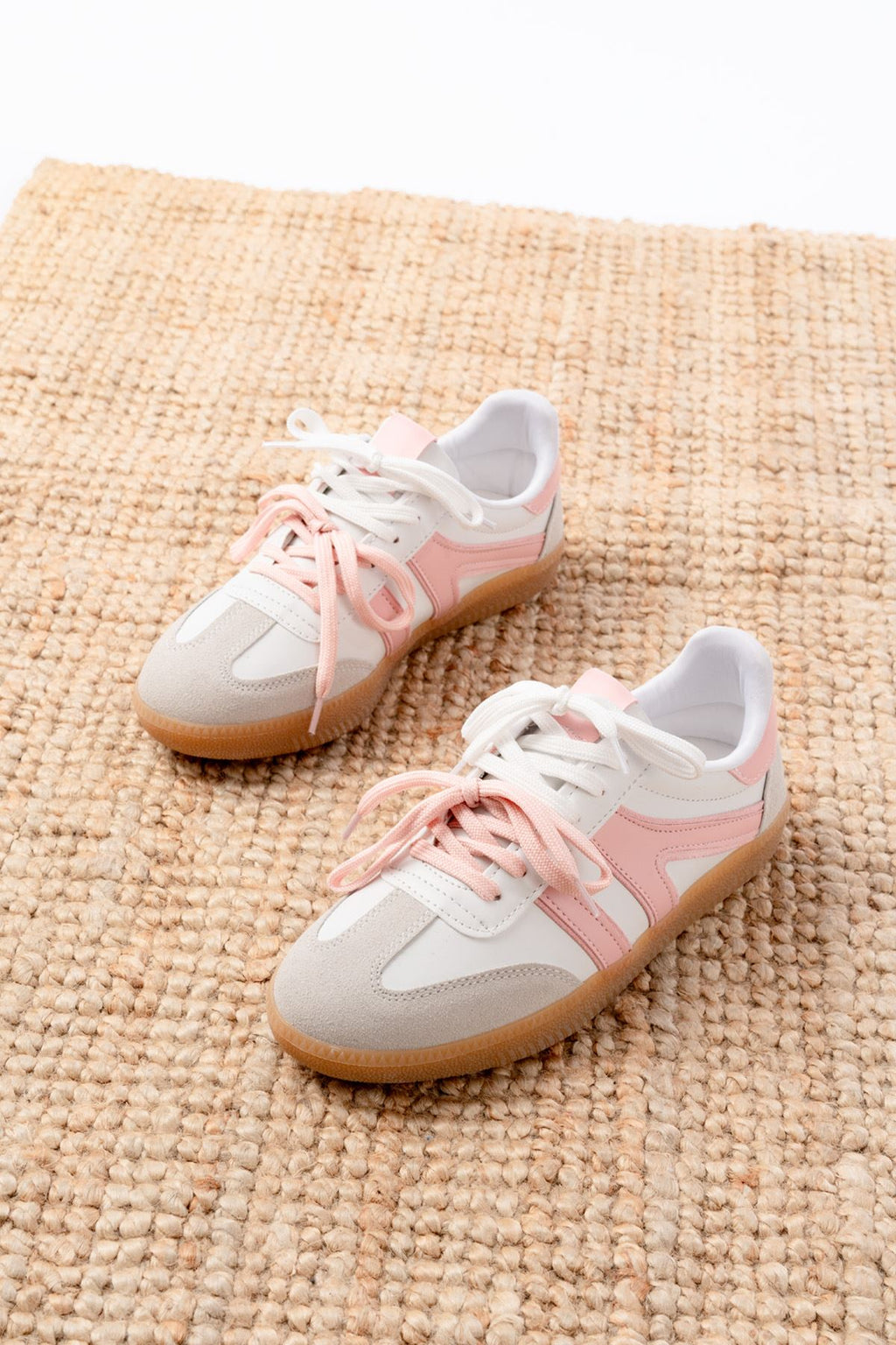 Ayakkabı Aşkı Pudra Garni Bağcıklı Termo Taban Günlük Kadın Spor - Ayakkabı Aşkı