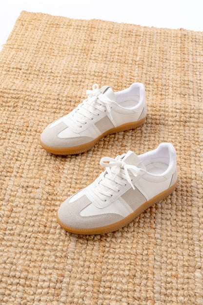 Ayakkabı Aşkı Beyaz Garni Bağcıklı Termo Taban Günlük Kadın Spor