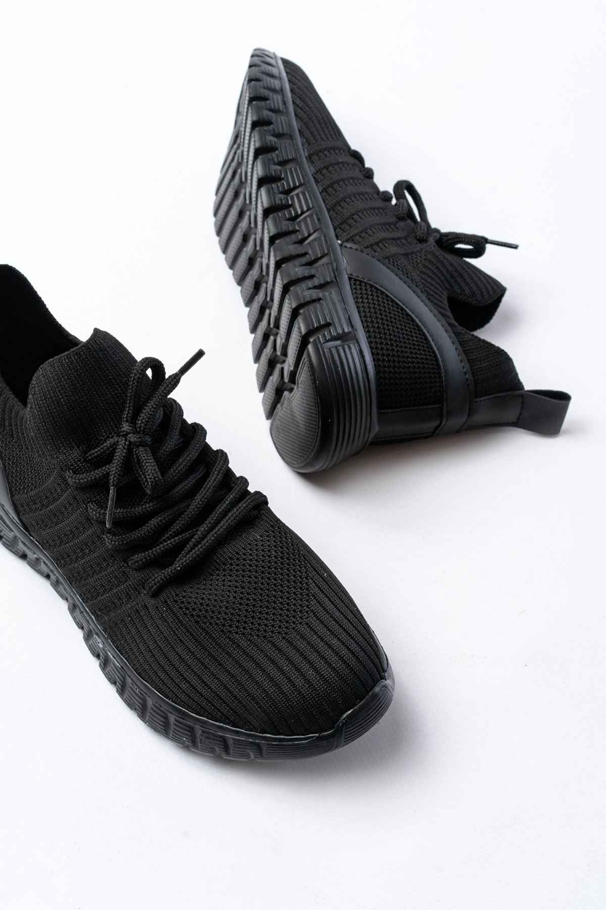 Ayakkabı Aşkı Dm-501 Siyah Bağcıklı Faylon Taban Günlük Spor Ayakkabı