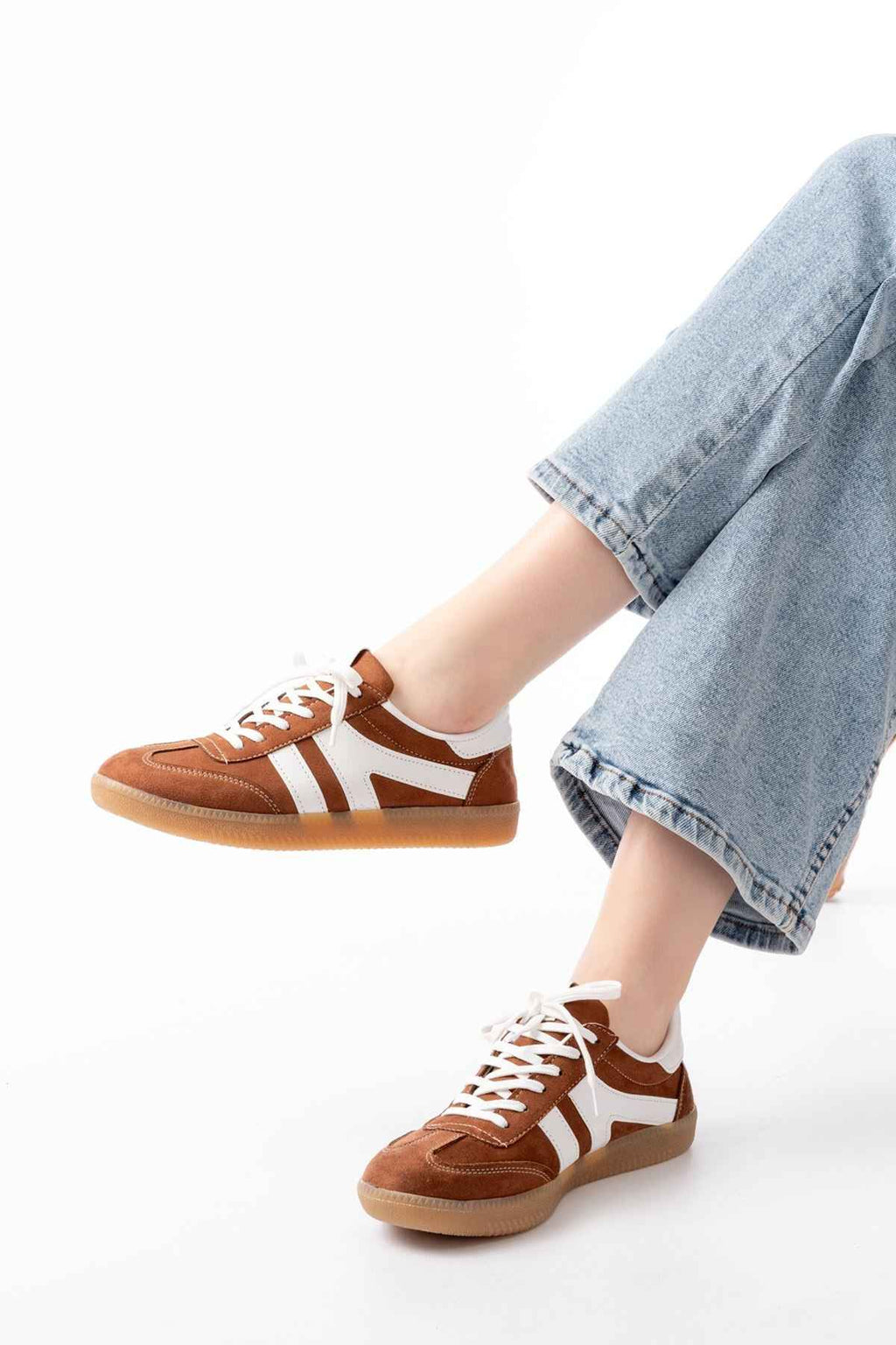 Ayakkabı Aşkı M-1004 Taba Süet Bağcıklı Termo Taban Günlük Kadın Spor