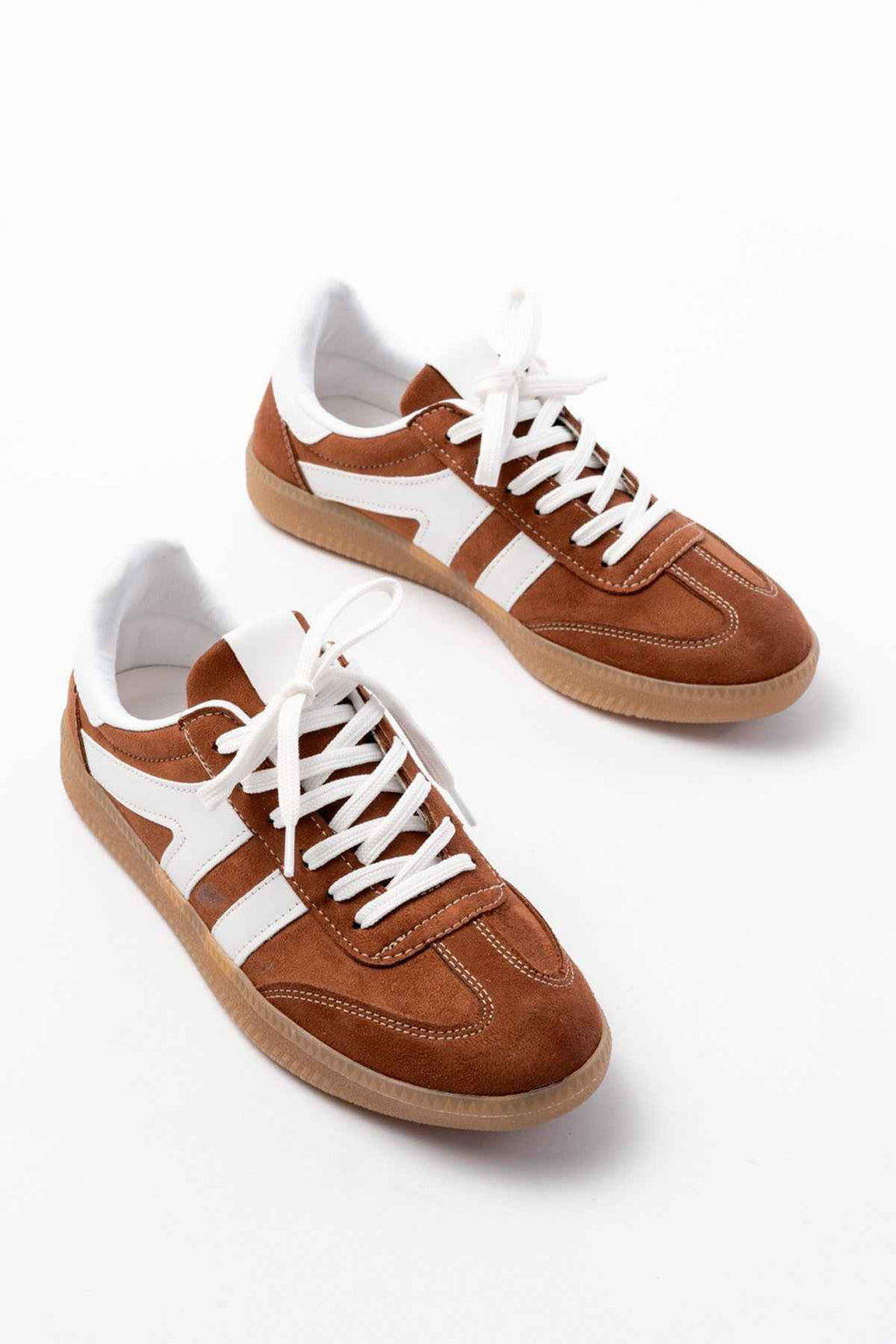 Ayakkabı Aşkı M-1004 Taba Süet Bağcıklı Termo Taban Günlük Kadın Spor