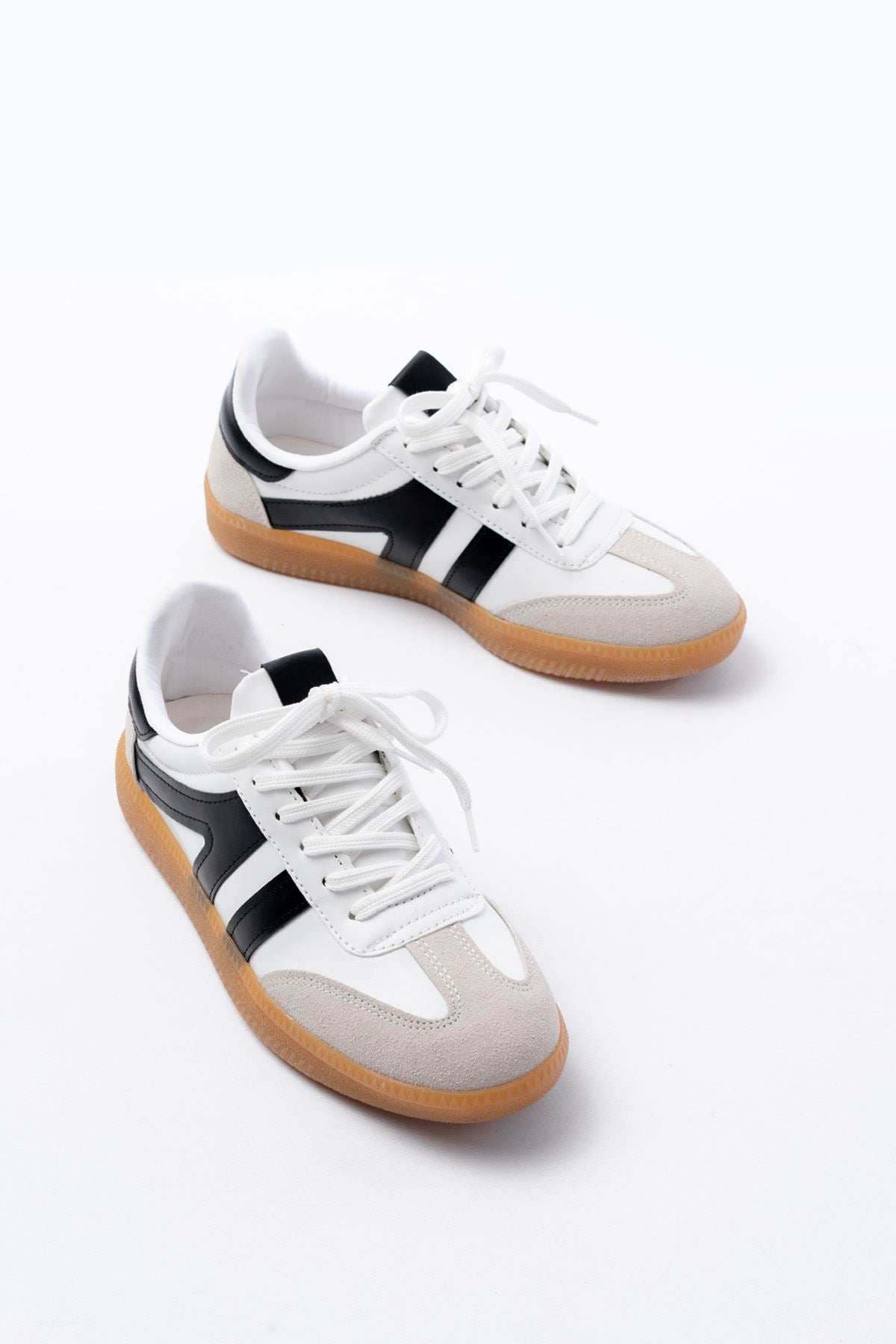 Ayakkabı Aşkı Beyaz Bağcıklı Termo Taban Günlük Kadın Spor