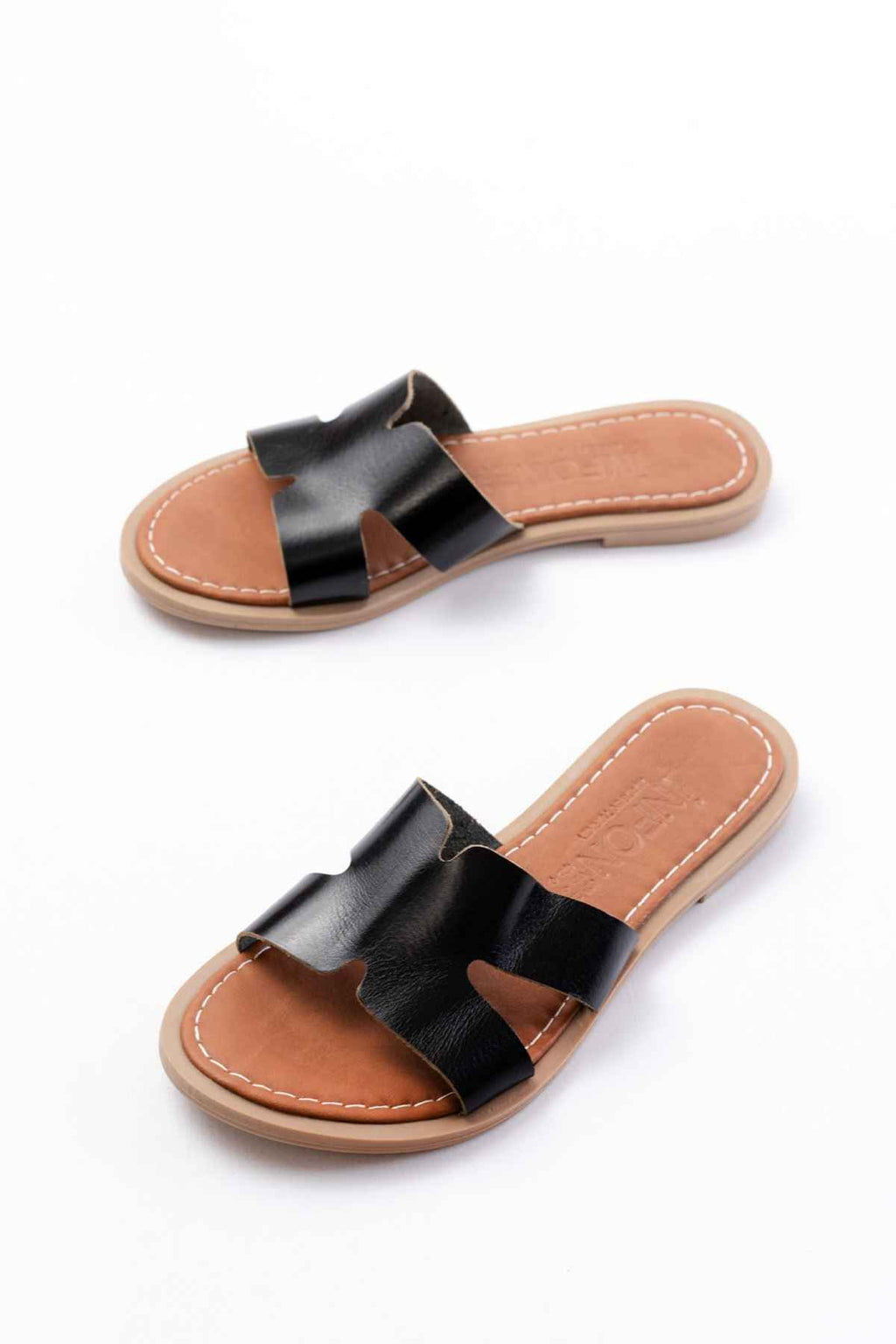 Ayakkabı Aşkı 169-6100 Siyah Ortopedik Hakiki Deri Kadın Terlik