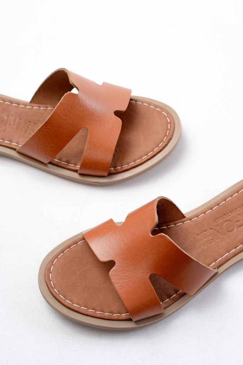 Ayakkabı Aşkı 169-6100 Taba Ortopedik Hakiki Deri Kadın Terlik