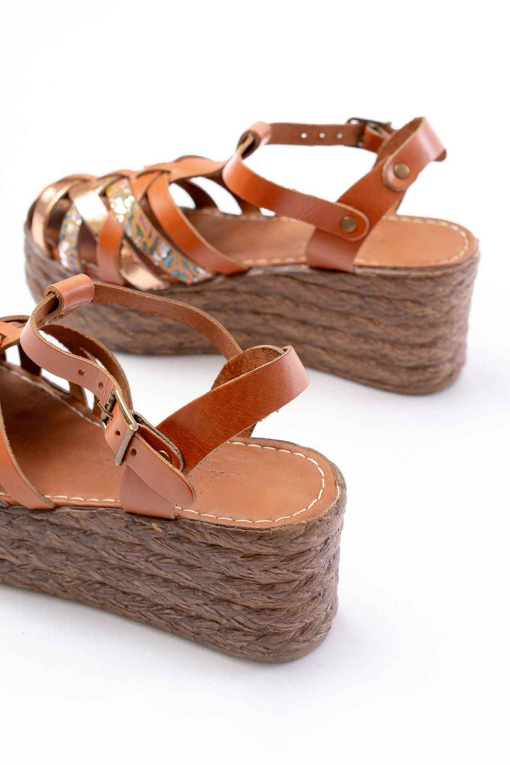 Ayakkabı Aşkı 684-02 Taba Garni Ortopedik Hakiki Deri Dolgu Kadın Sandalet