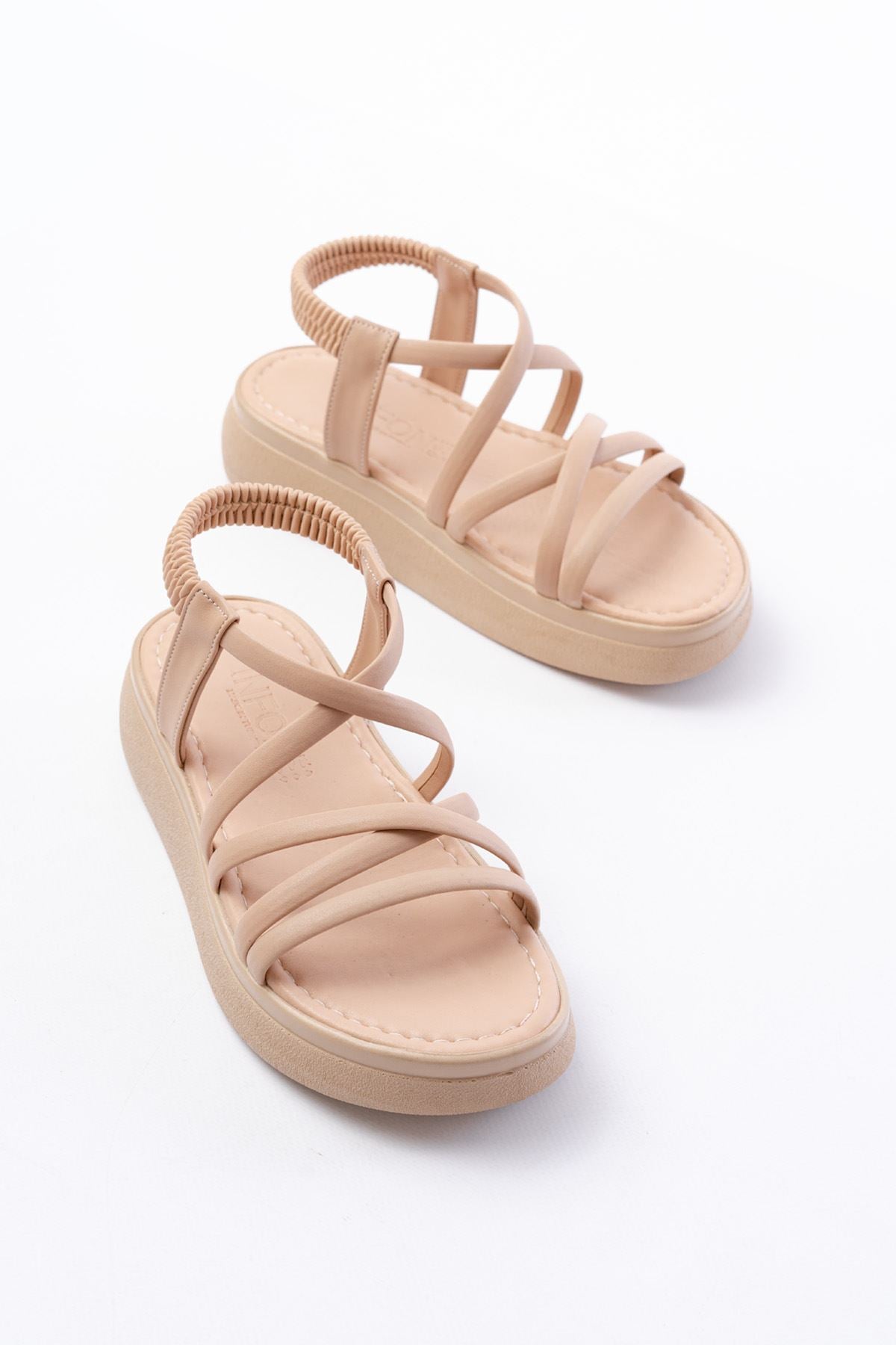 Ayakkabı Aşkı Nut Dolgu Topuk Kadın Sandalet - Ayakkabı Aşkı